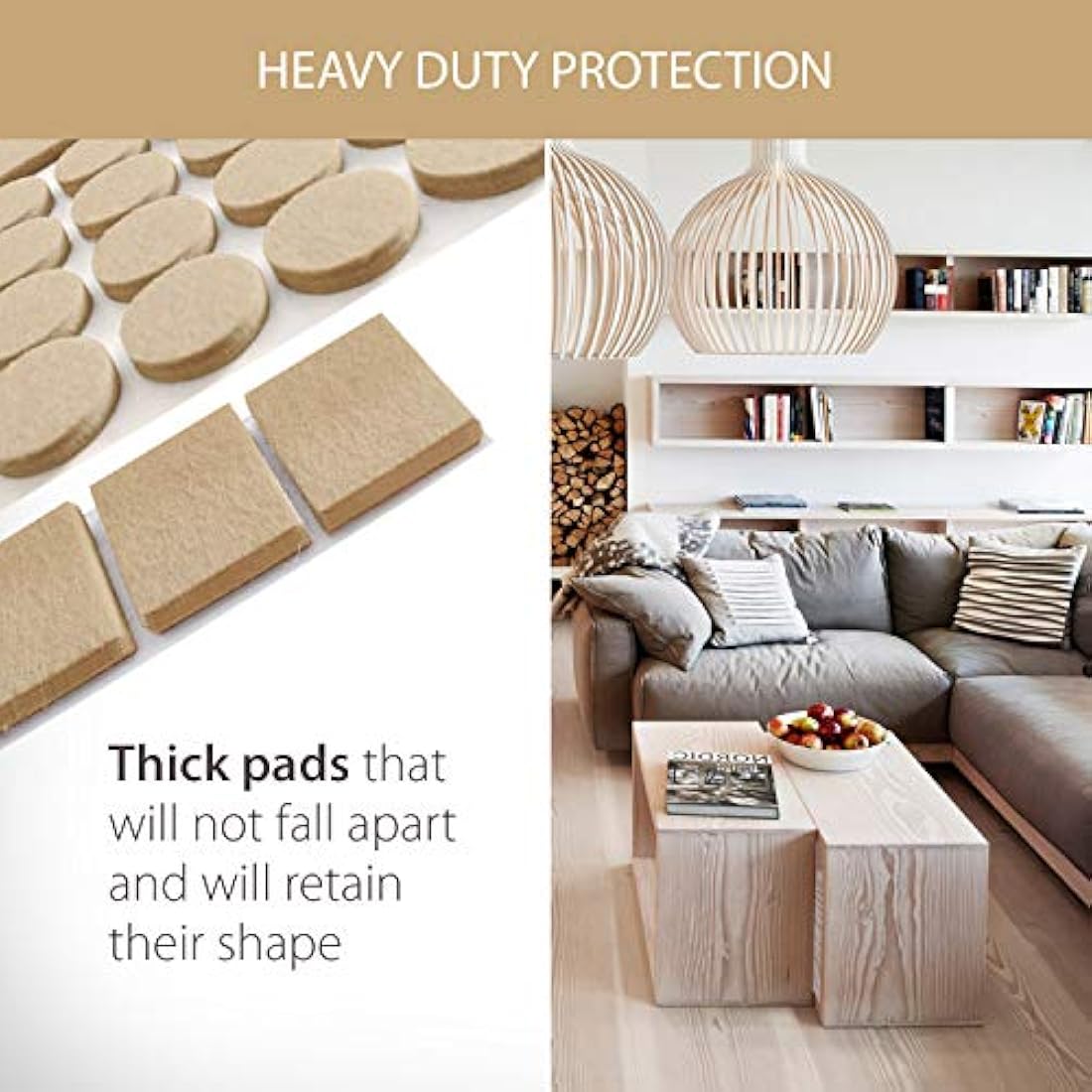 Furniture Pads to Protect Wood Floor. 3M Strong Adhesive Furniture Felt Pads for Furniture Feet. 137 Set of Felt Furniture Pads for Chair and Table Legs