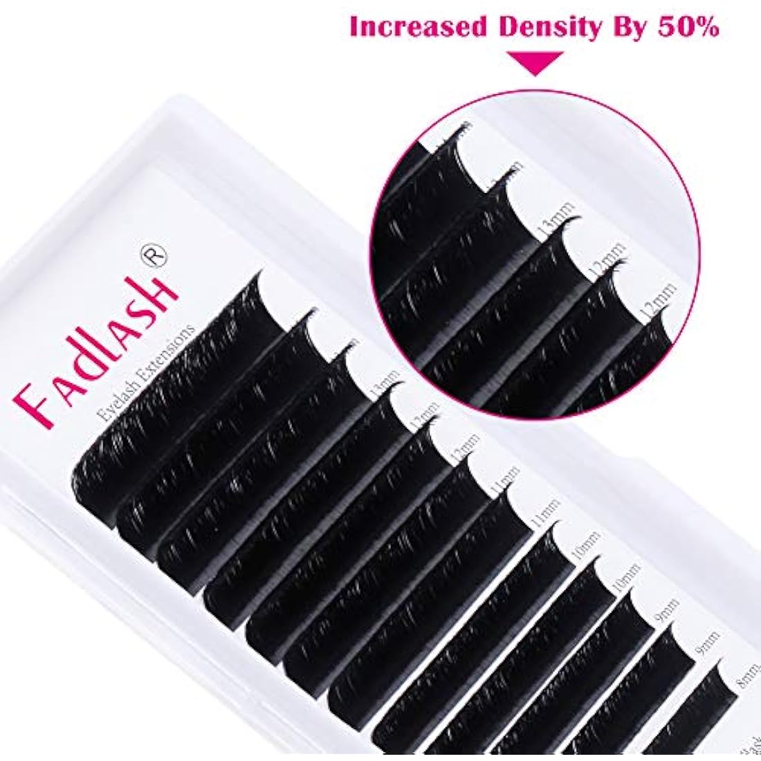 Fadlash Easy Fan Lashes D Curl 0.05 8-14mm Mixed Length Russian Lashes Natural Look Self Fanning Eye Lashes Automatic Blooming Russian Eyelashes Extensions(0.05-D-814)