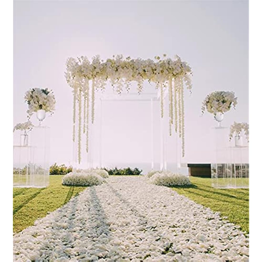 RuiChy 1000pcs Silk Artificial Rose Petals for Wedding Flowers Home Party Romantic Night Anniversary Valentine's Day, White