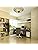 Skyweel Tiffany Style Stained Glass Ceiling Lamp - 16 Inch White Flush Mount Lighting Fixture