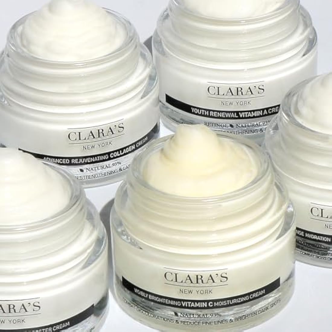 Clara's New York Intense Hydration Moisture Enhancing Cream, Anti-Aging Hyaluronic Acid Face Cream to Smooth and Plump Skin, Retains Moisture, Suitable for All Skin Types 50ml