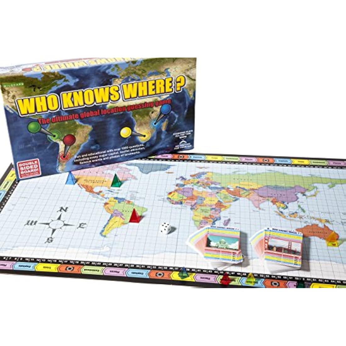 Wild Card Games Who Knows Where? - The Global Location Guessing Family Board Game