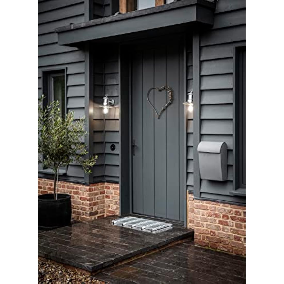 Garden Trading Outdoor Wall Mounted St Ives Galvanised Ships Light Weatherproof | E27 Edison Screw 60 Watt | Crafted in Hot Dipped Galvanised Steel | Motion-Sensor Compatible
