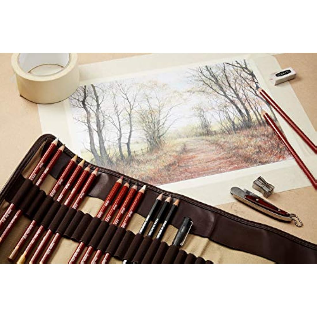 Derwent Drawing Colouring Pencils, Drawing & Writing, Set Of 24, Ideal For Illustrating & Detailing, Professional Quality, 0700672