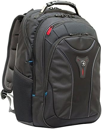 WENGER Carbon Rucksack, Notebook bis 17 Zoll, Organizer, Damen Herren, Büro Business Uni, Schwarz