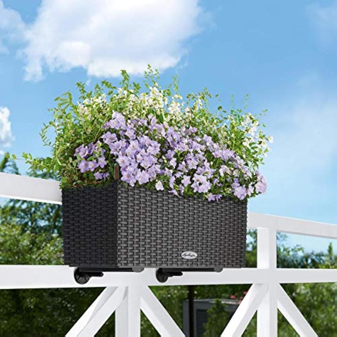 LECHUZA balcony box holder black (1 piece = 1 pair) black 19033