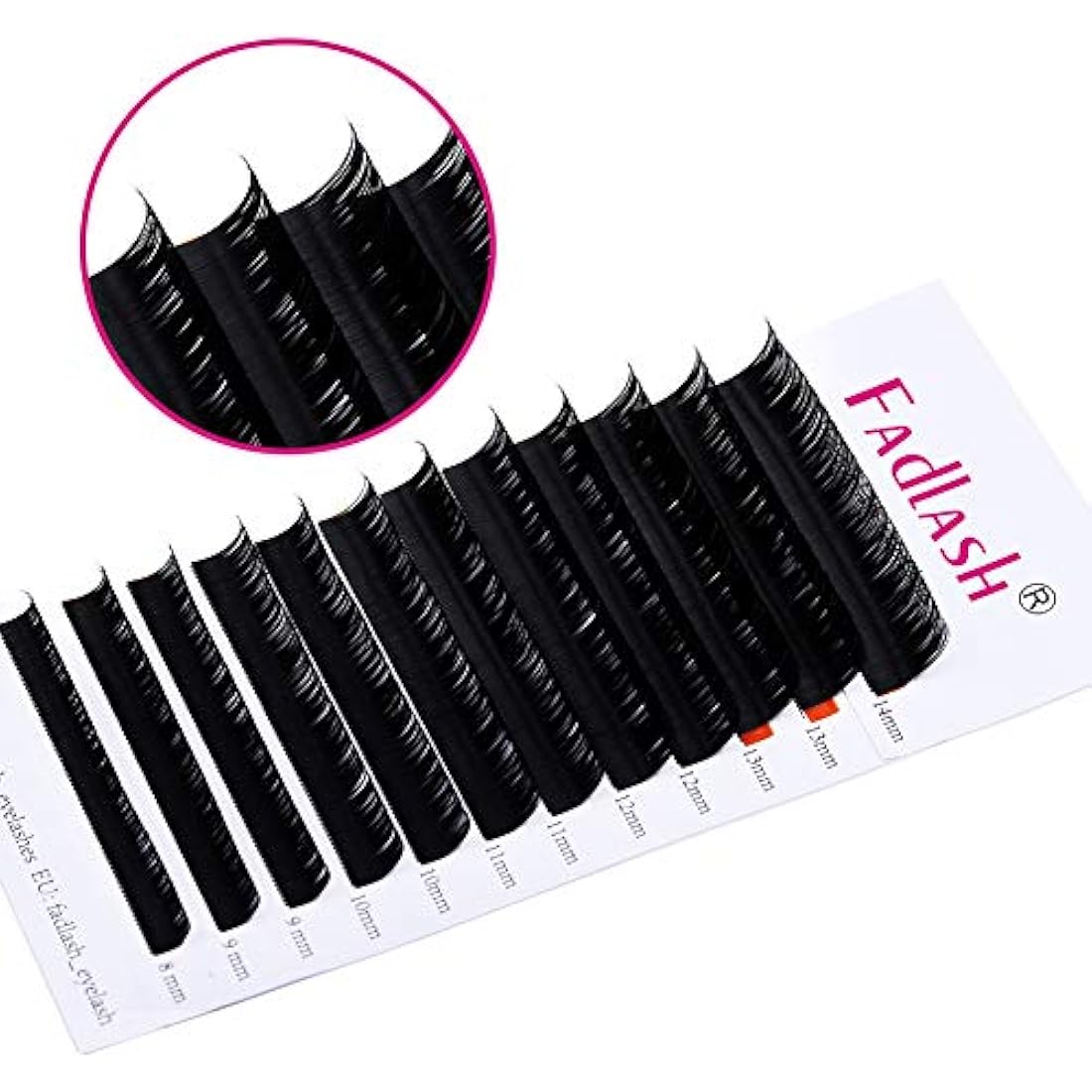 Fadlash Individual Classic Eyelash Extension 0.20mm C Curl 8-14mm Mixed Tray 1:1 Matte Black Professional Classic Individual Lashes