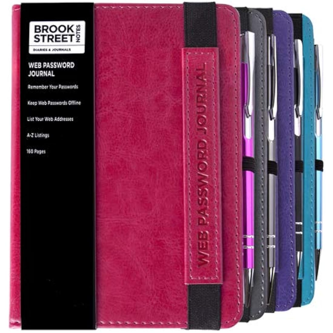 Brook Street Notes - A6 A6 Web Address Book and Password - Purple