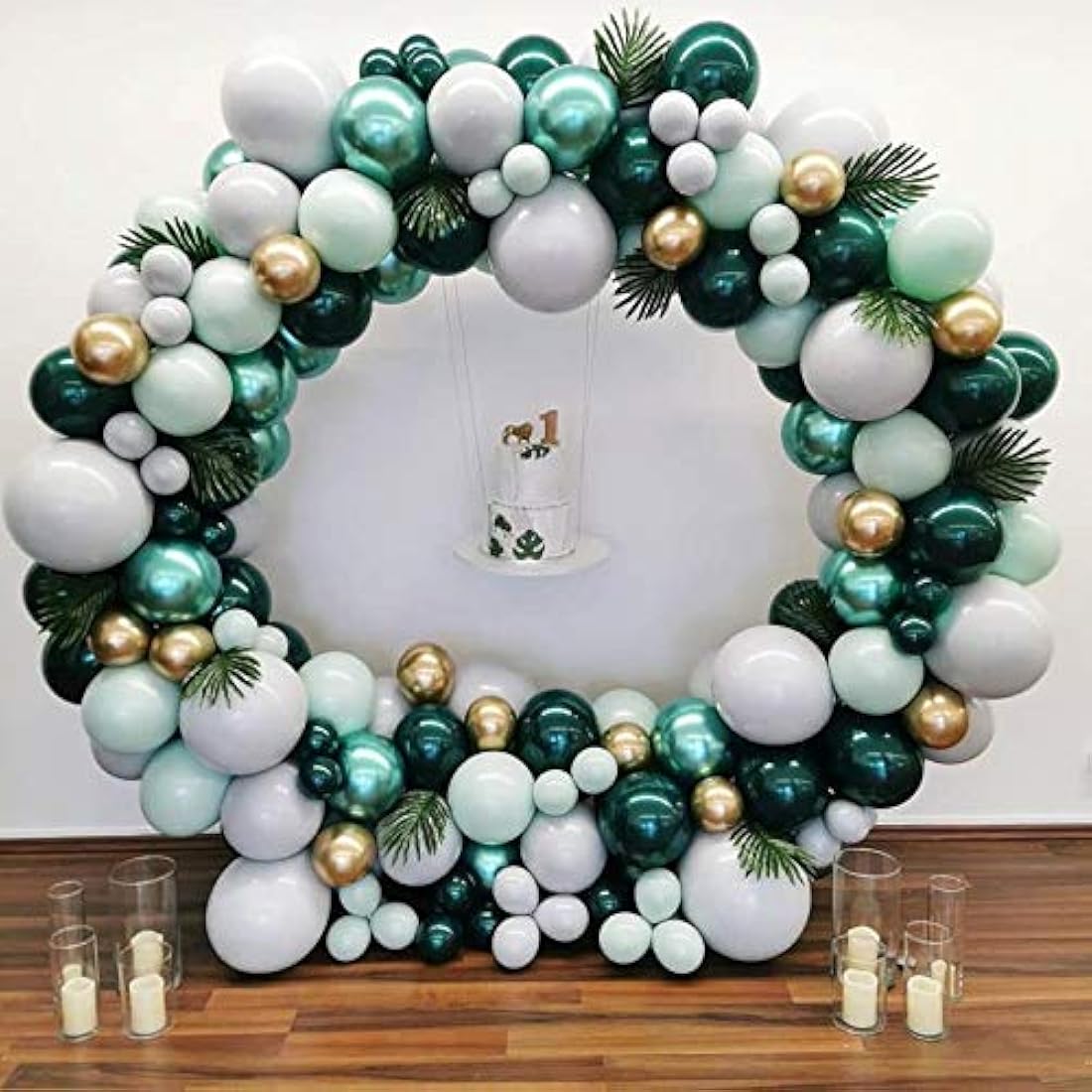 PILIN Metal Balloon Arch Stand | Tower Buckle Mounting | 2M Round Balloon Arch Kit with 2 Water Fillable Base | Detachable and Reusable for Party, Wedding, Birthday Decoration