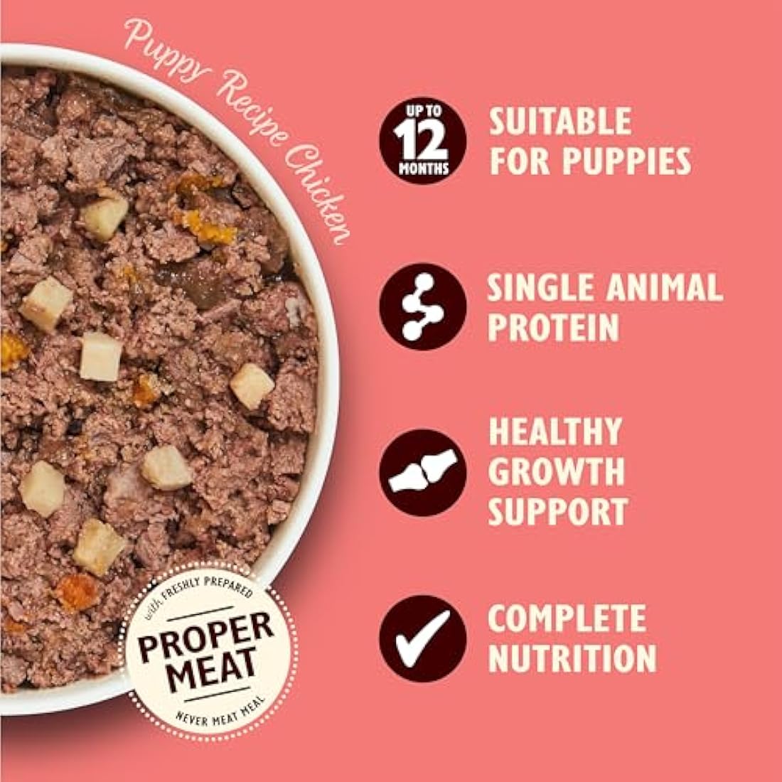 Lily’s Kitchen Made with Natural Ingredients Puppy Recipe With Chicken Wet Dog Food Tray (10 x 150g)