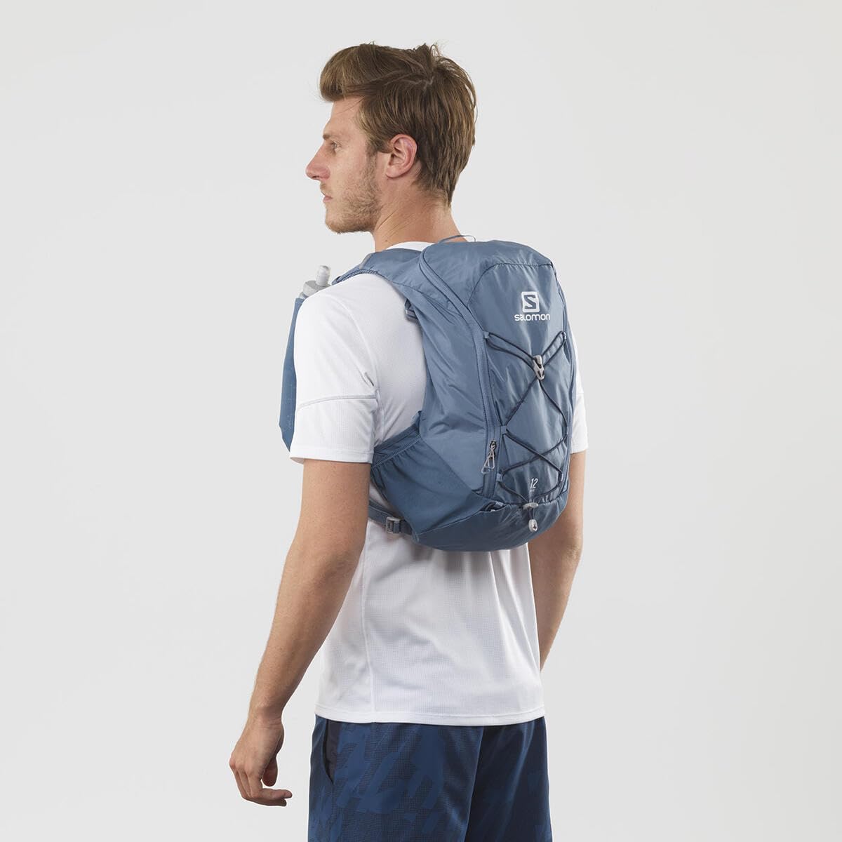 Salomon Agile 12 Unisex Hydration Vest, Trail Running, MTB, Running, Hiking, Dynamic Comfort, Quick Access, and Multi-purpose, Blue