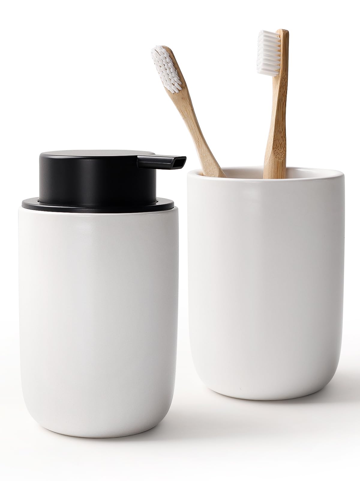 Bosilunlife Soap and Toothbrush Holder Set-Ceramic Bathroom Accessories Set