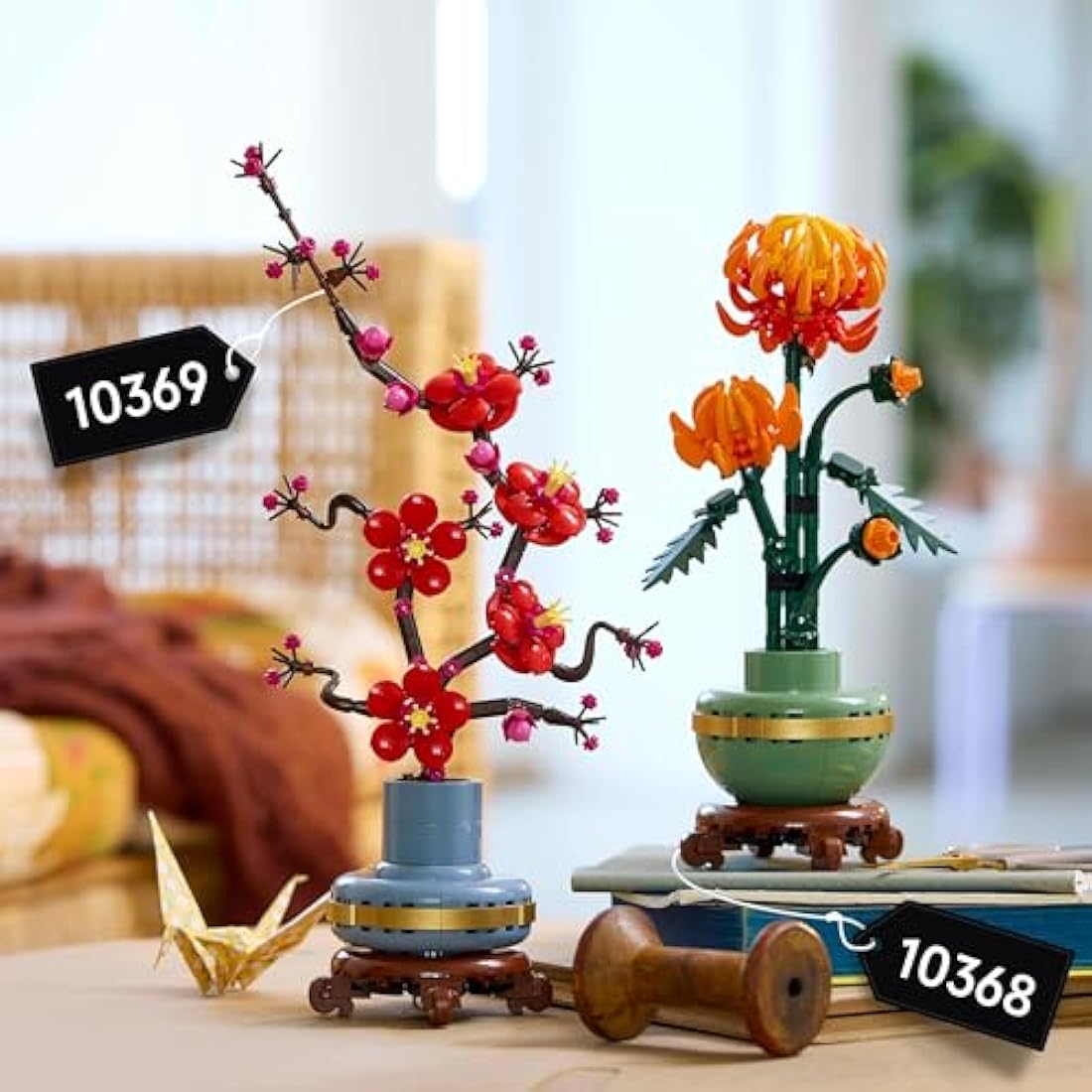 LEGO Botanicals Plum Blossom Set For Adults - Artificial Flowers for Indoor - Gifts for Mothers - Home Office Decor Display Piece incl. a Buildable Flowerpot - Botanical Collection - 10369