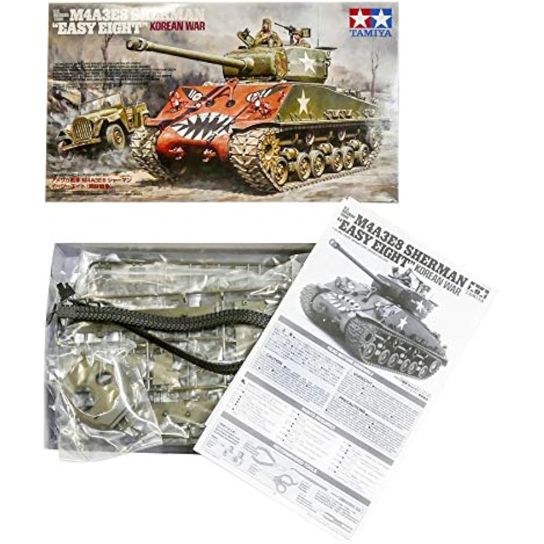 TAMIYA 300035359 Medium Tank Military 1:35 US M4A3E8 Sherman Easy Eight Korean, Multicoloured