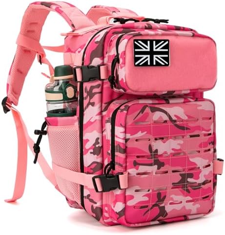 QT&QY Military Tactical Backpacks for Men Army Molle Daypack 25L/35L/45L Lage 3 Day Bug Out Bag Camping Hiking Rucksack with Bottle Holder