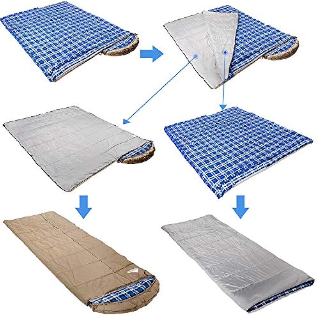 Winter 0 Degree Canvas Sleeping Bag for Fishing, Hunting, Traveling and Camping Particularly in Cold Winter Outdoor with Removable Flannel Liner and Free Compression Sack for Big and Tall Adults