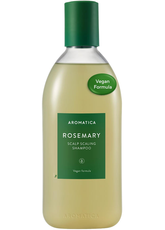 AROMATICA Rosemary Scalp Scaling Shampoo - Thinning Hair Loss Natural Rosemary Essential oil for Women - Vegan Hair Growth Biotin Korean Shampoo -