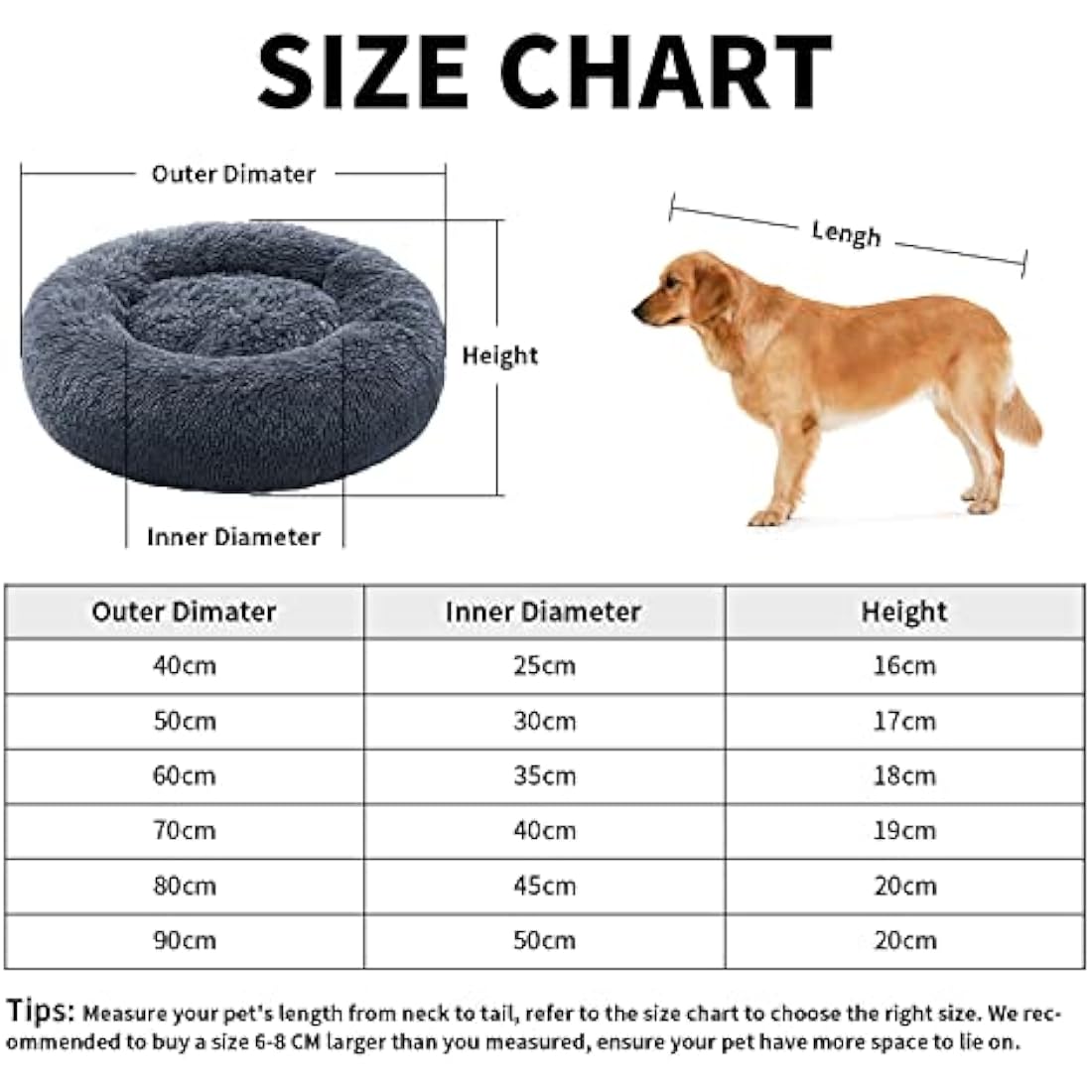 YOJOGEE Small Cat Bed for Indoor Cats, Self-Warming Donut Kitty Bed for Small Cats Keeping Warm, Washable Pet bed with Anti Slip Base, Khaki 40cm