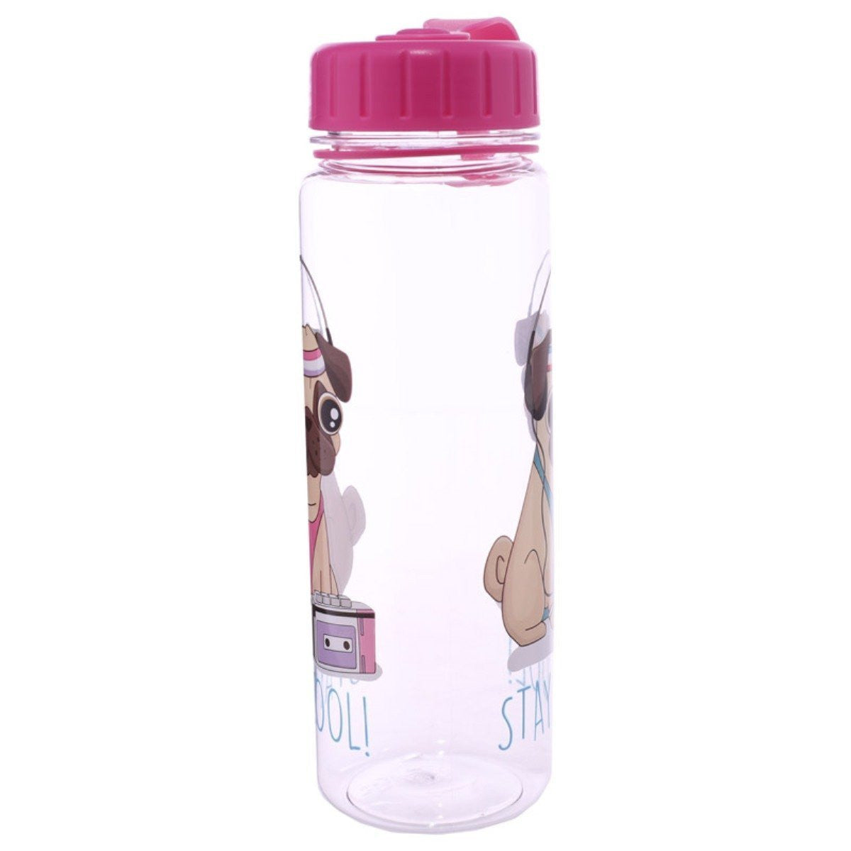 Funky Pug Stay Cool Design 500ml Bottle Fun for all the family at home, work or on holiday. Great for Pug Dog Lovers