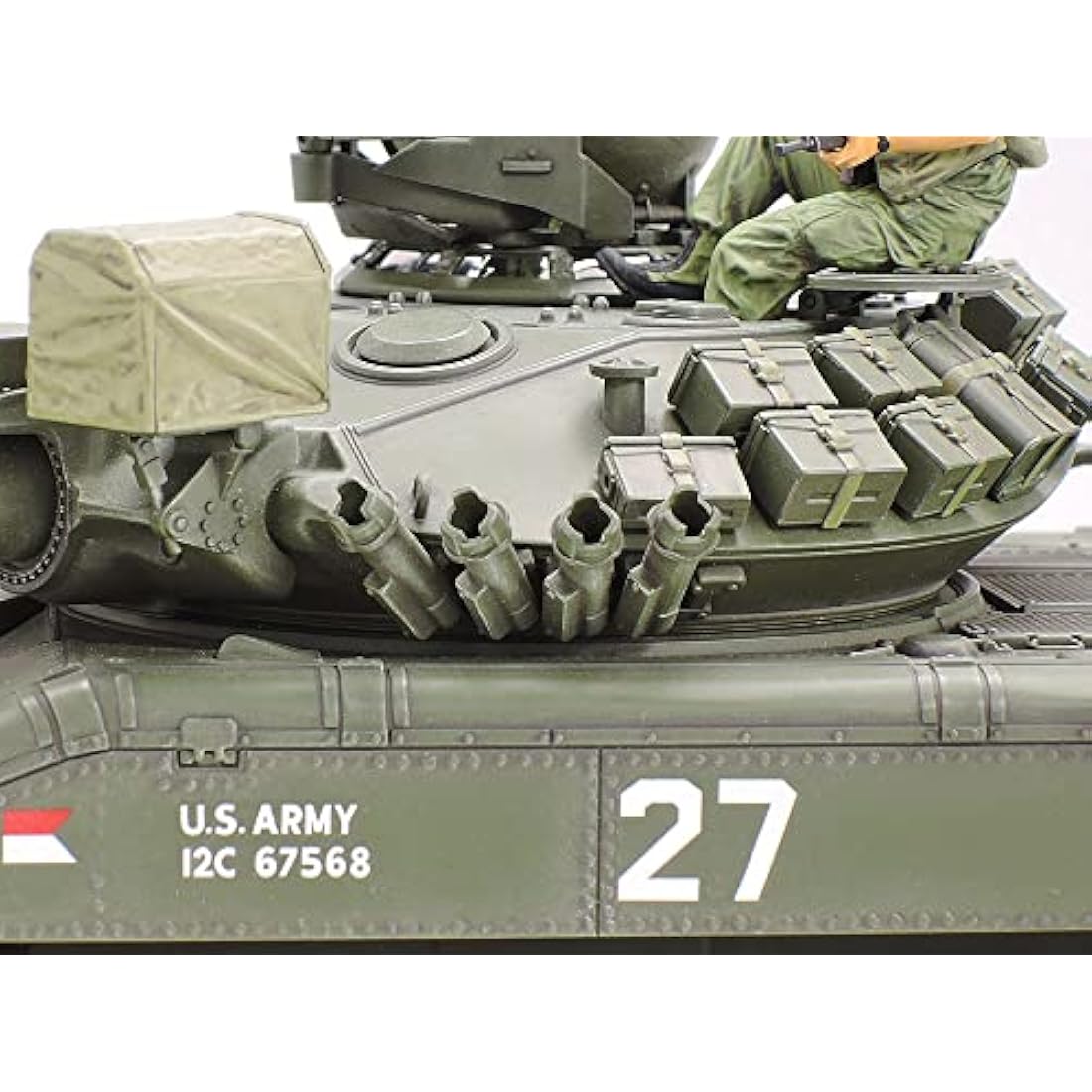 Tamiya TAM35365 Militär 35365-1:35 US M551 Sheridan Vietnam, Model Building, Plastic Construction kit, Unvarnished, Green