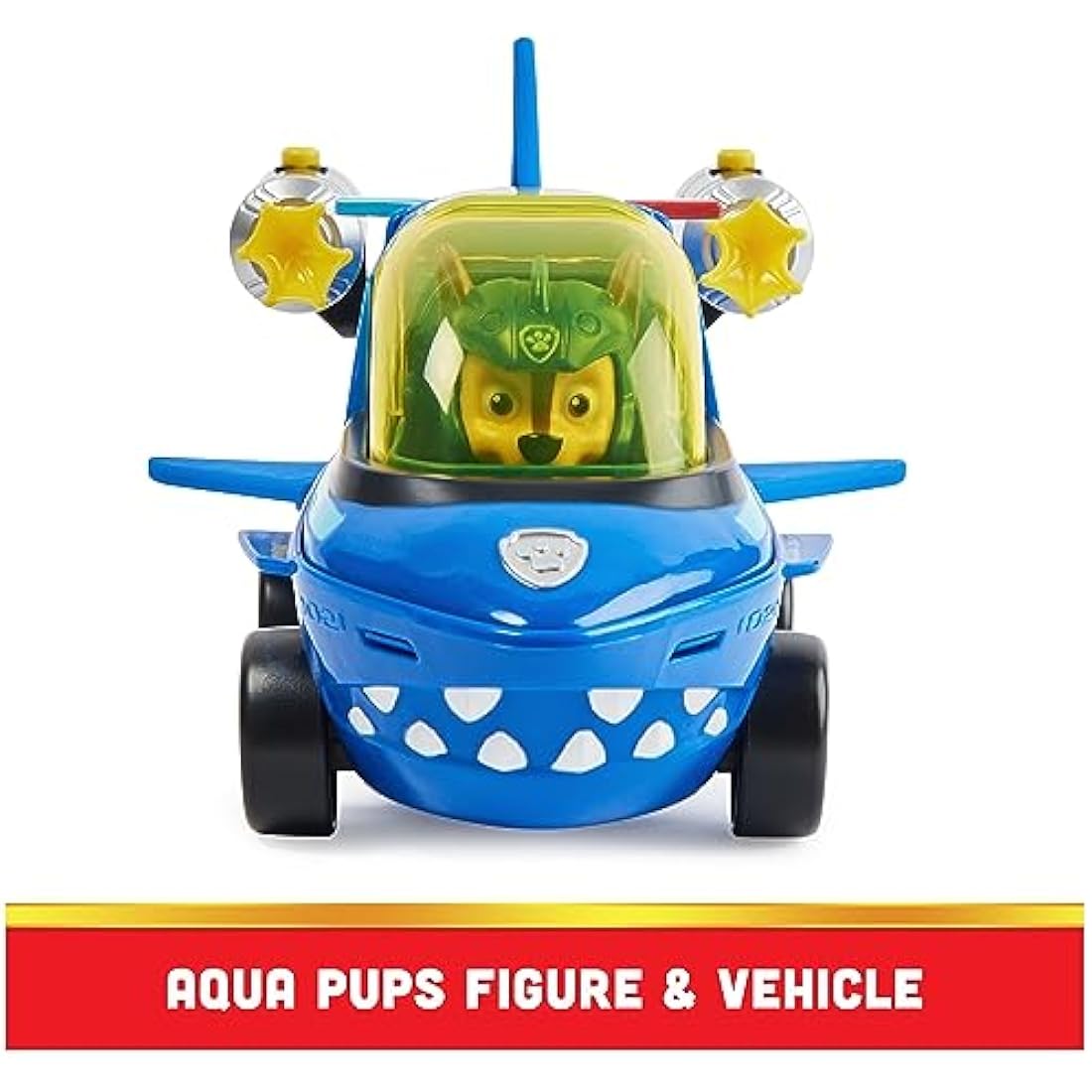 PAW Patrol Aqua Pups, Chase Transforming Shark Vehicle with Collectible Action Figure, Kids’ Toys for Ages 3 and up
