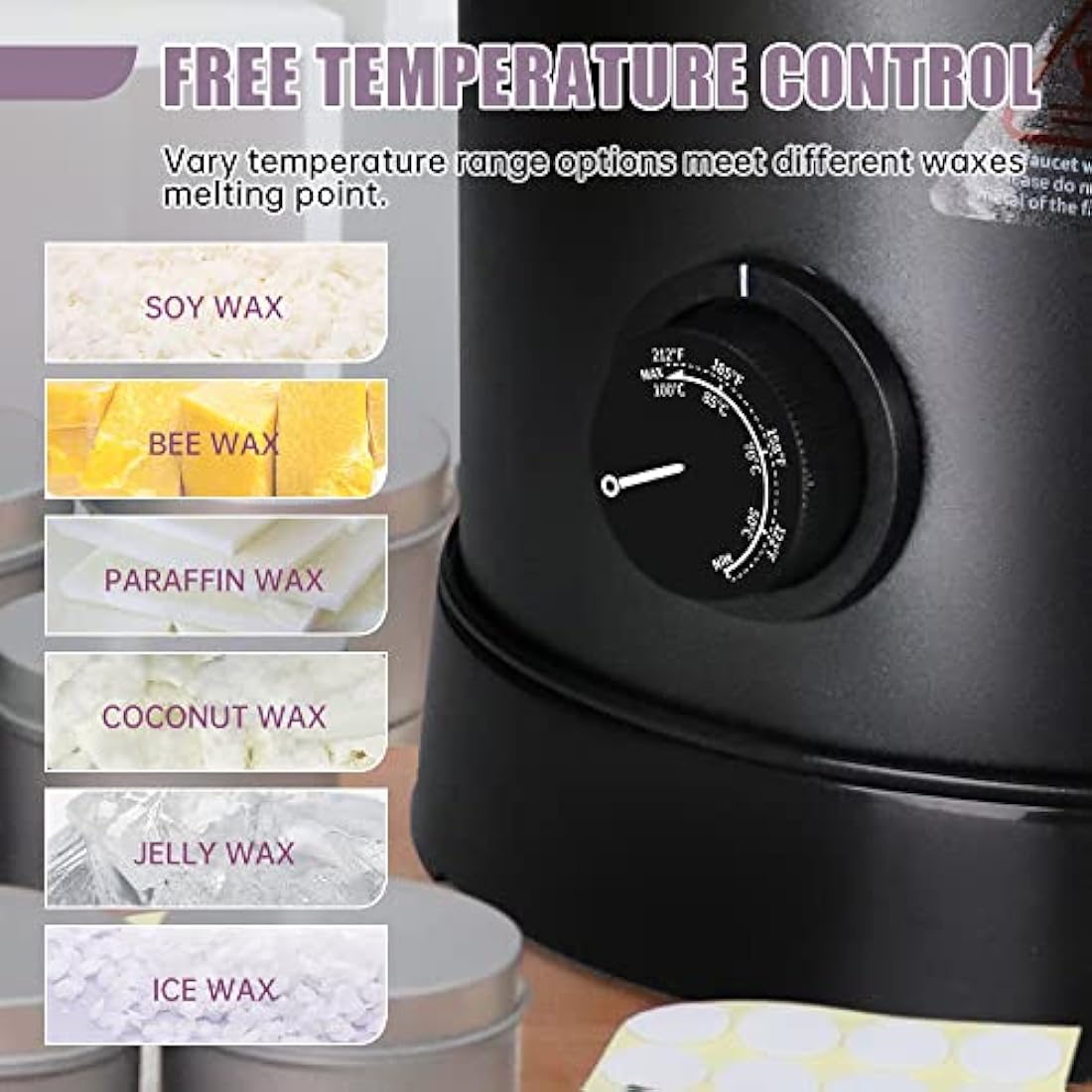 TOAUTO Candle Making, Electric Wax Melting Container Holds 8L Melted Wax with Heating Core Spout & Bottom Design for Commercial Candle Business