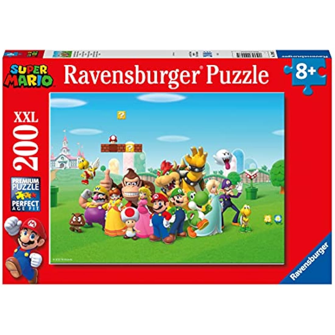 Ravensburger Super Mario 200 Piece Jigsaw Puzzles for Kids Age 8 Years Up - Extra Large Pieces, Multi-coloured, 12993