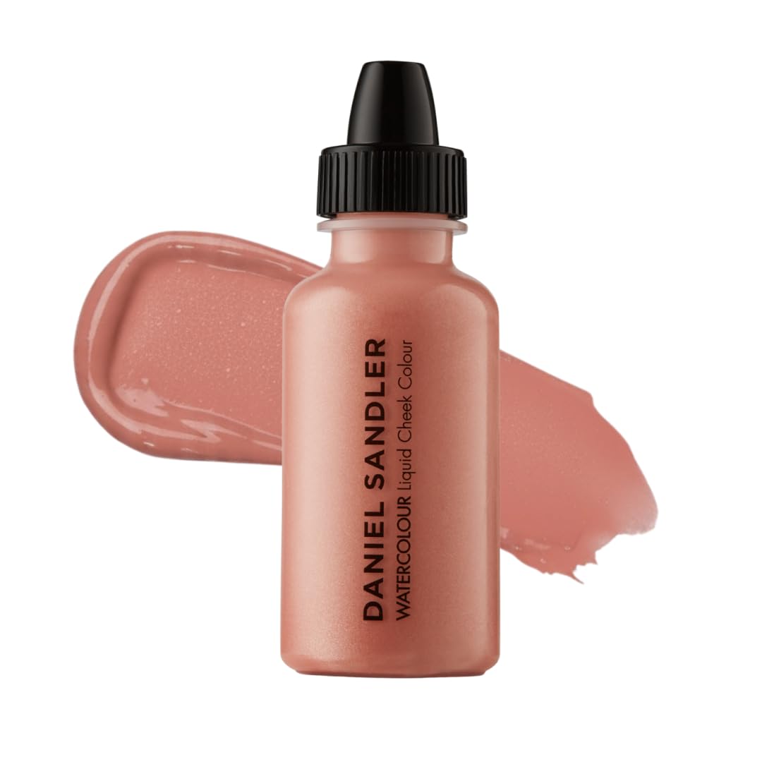 Daniel Sandler WATERCOLOUR LIQUID ILLUMINATOR - 'ROSE GLOW' 15ml ? Shimmer Liquid Blush for Cheeks Make up, Highlighter ? Oil-Free, Lightweight,