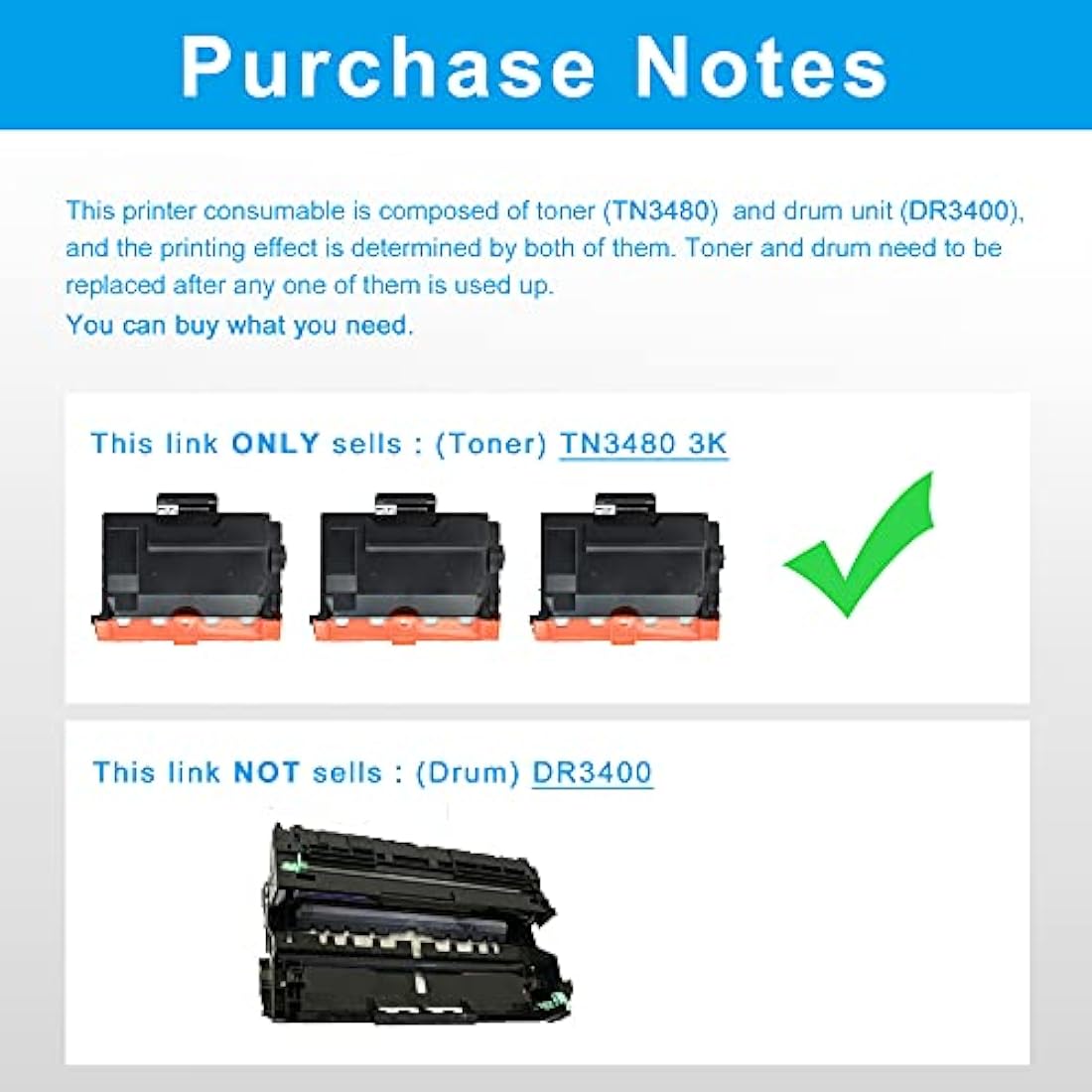 LCL Compatible Toner Cartridge TN3480 TN3430 TN-3480 TN-3430 8000 pages (3 Black) Replacement for Brother HL-L5000D HL-L5100DN HL-L5200DW HL-L5200DWT HL-L6200DW HL-L6200DWT HL-L6250DW HL-L6300DW