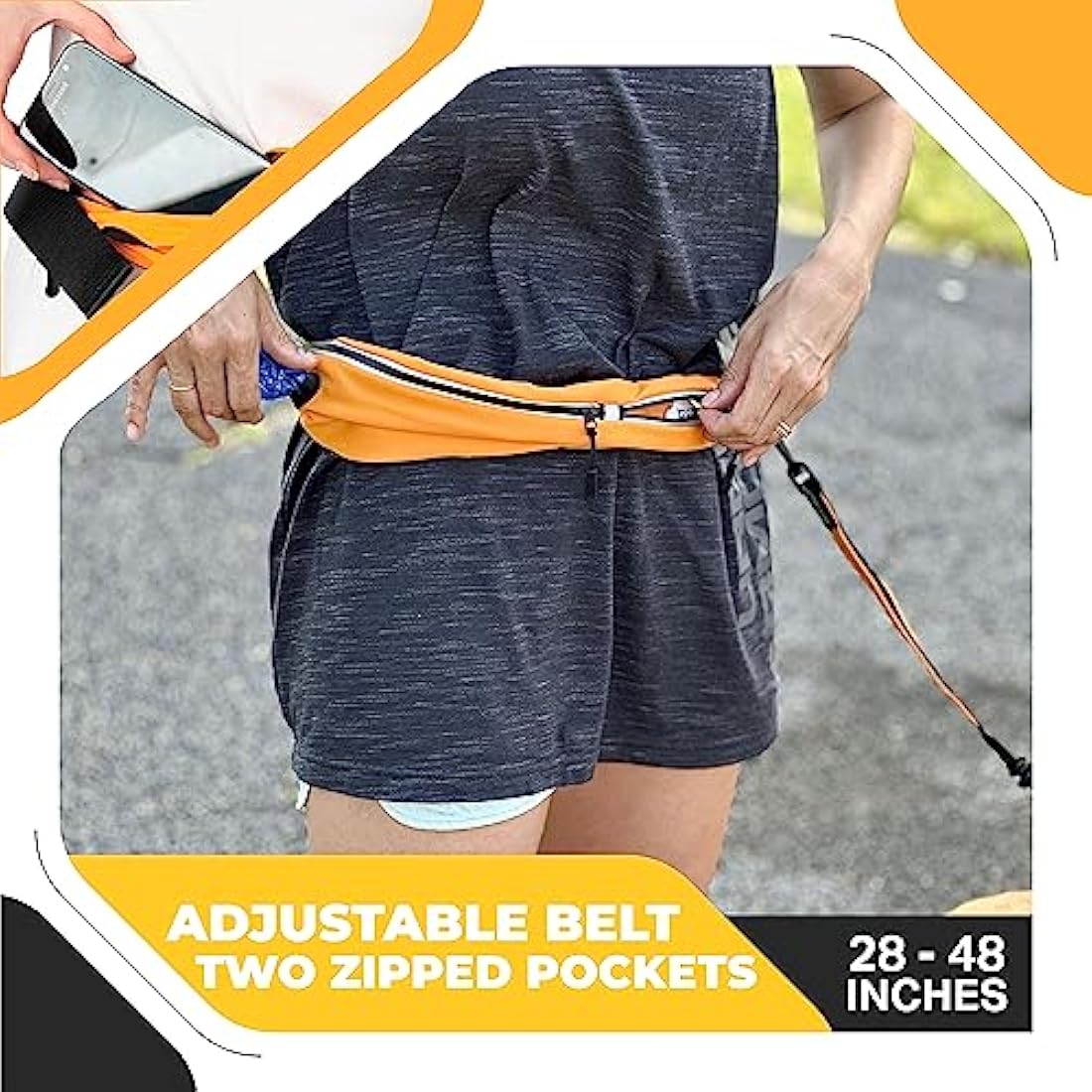Barkswell Hands Free Dog Lead for 2 Dogs - Running Lead for Two Dogs/Dog Walking Belt for Multiple Dogs