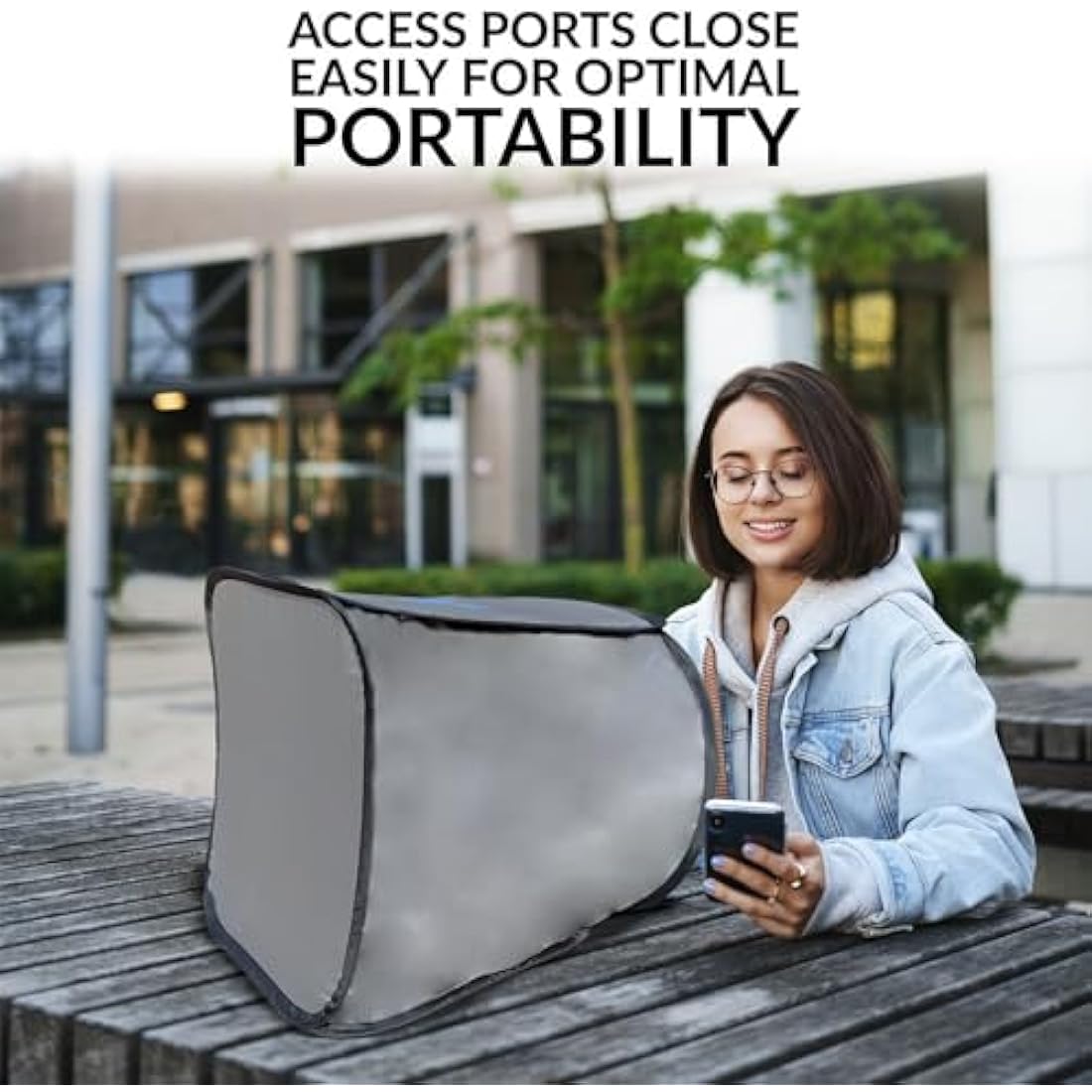 ReFind Computer Shade for Portable Anti-Glare Protection. Work Outdoors With Sunshade, Privacy, Heat Protection and Weather Shelter. Laptop Hood Accessory for MacBook, iPhone, Tablet, iPad