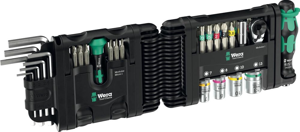 WERA 50 Piece Tool-Check Modular Set 1, Socket & Bit Set | 05049020001