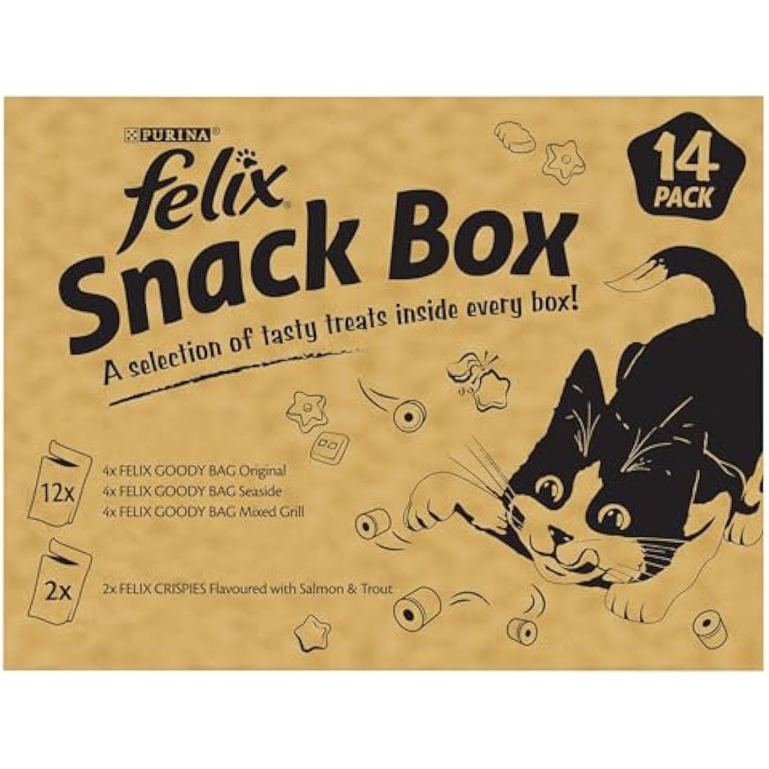 FELIX Mixed Snack Box Adult Cat Treats Pack 810g