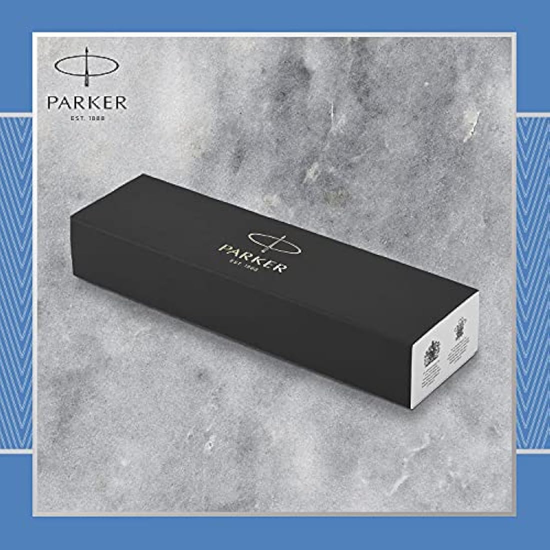 Parker IM Ballpoint Pen | Premium Blue Grey with Chrome Trim | Medium Point with Blue Ink Refill | Gift Box