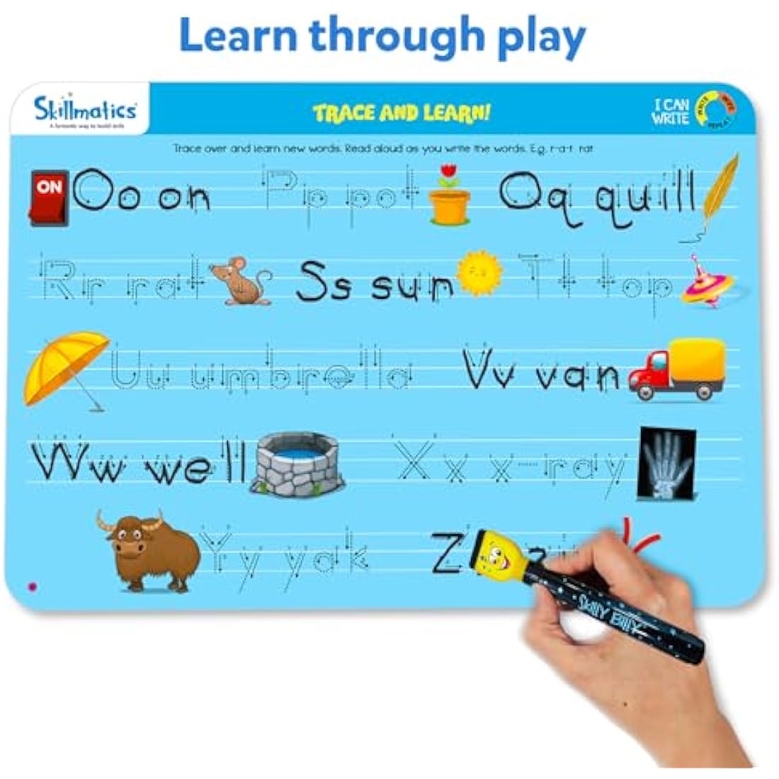 Skillmatics I Can Write - Reusable Preschool Learning Activities, Educational Toy and Game, Back to School Supplies, Gifts for Students, Kids, Toddlers Ages 3, 4, 5, 6