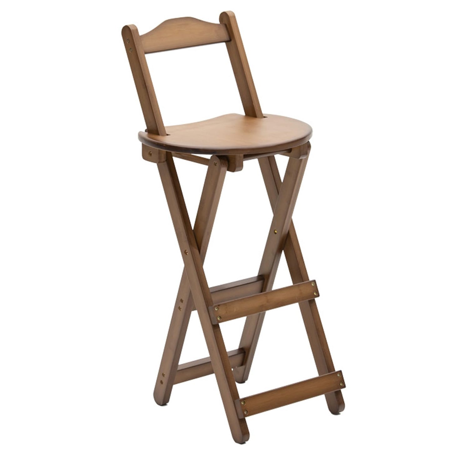 Gelory Foldable Bar Stool Bamboo Counter Height Chairs No Assembly, Brown