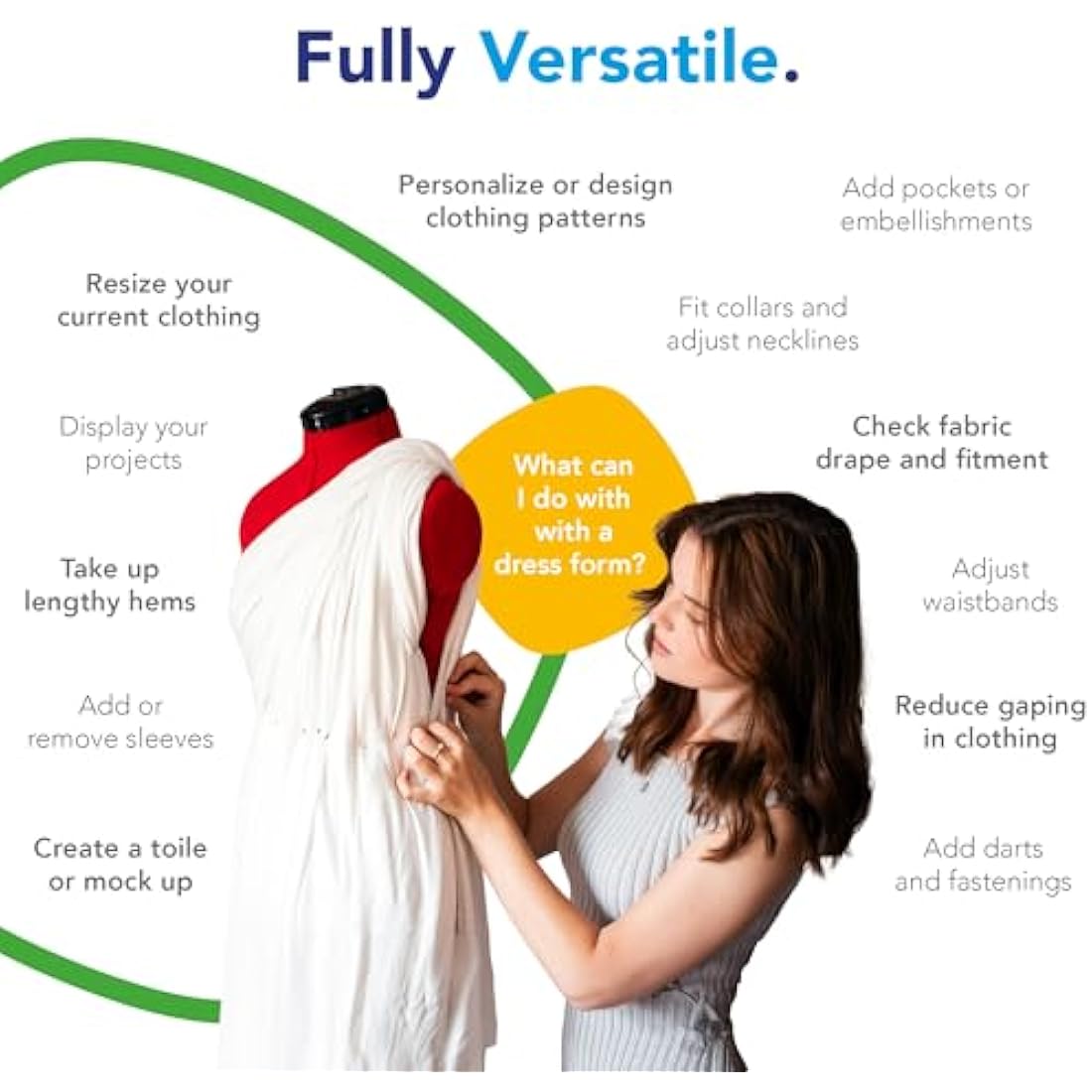 Adjustoform Sew Simple 8 Part Medium Poppy Red Adjustable Dress Form (UK Dress Size 14-20)