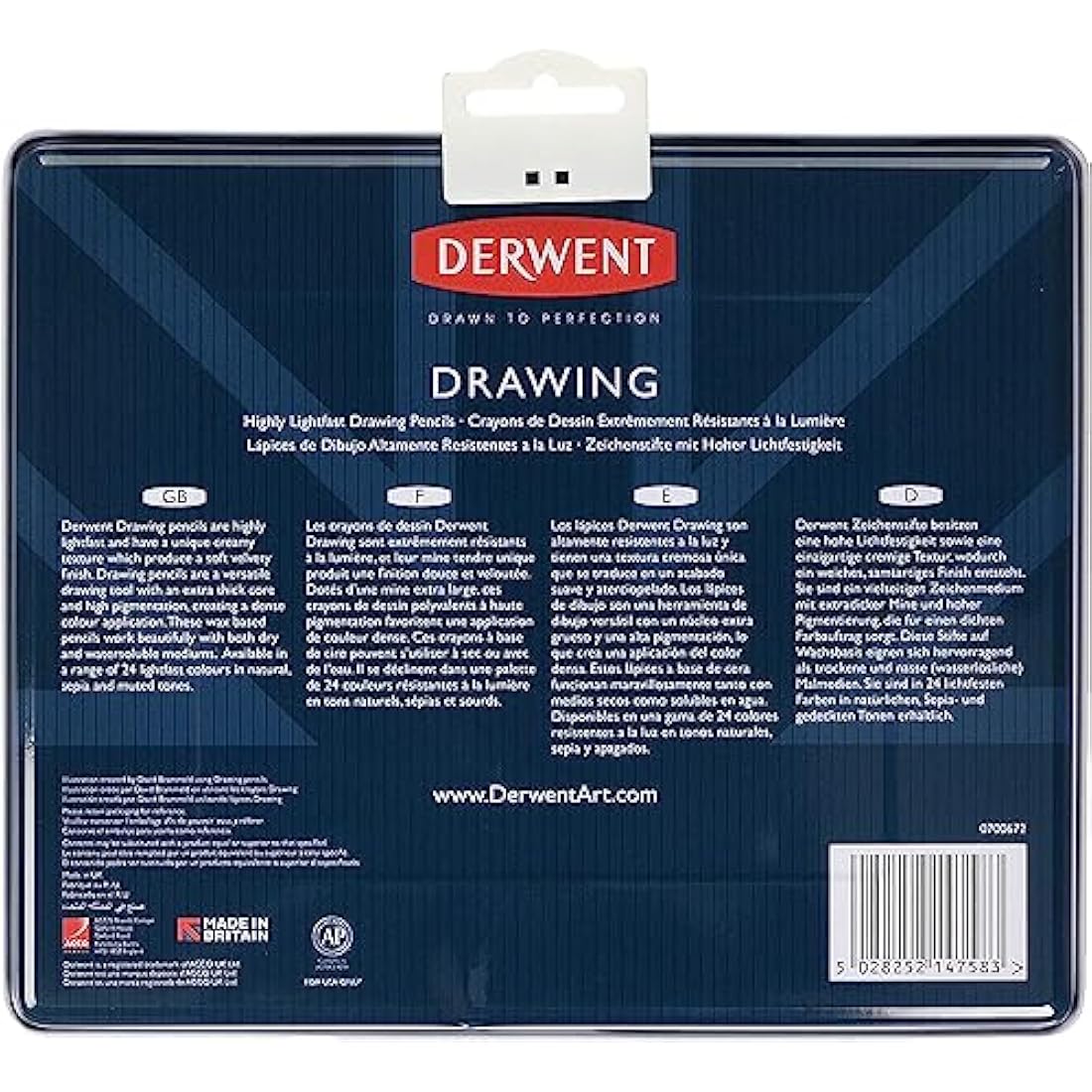 Derwent Drawing Colouring Pencils, Drawing & Writing, Set Of 24, Ideal For Illustrating & Detailing, Professional Quality, 0700672