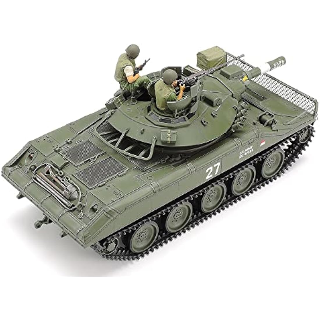 Tamiya TAM35365 Militär 35365-1:35 US M551 Sheridan Vietnam, Model Building, Plastic Construction kit, Unvarnished, Green
