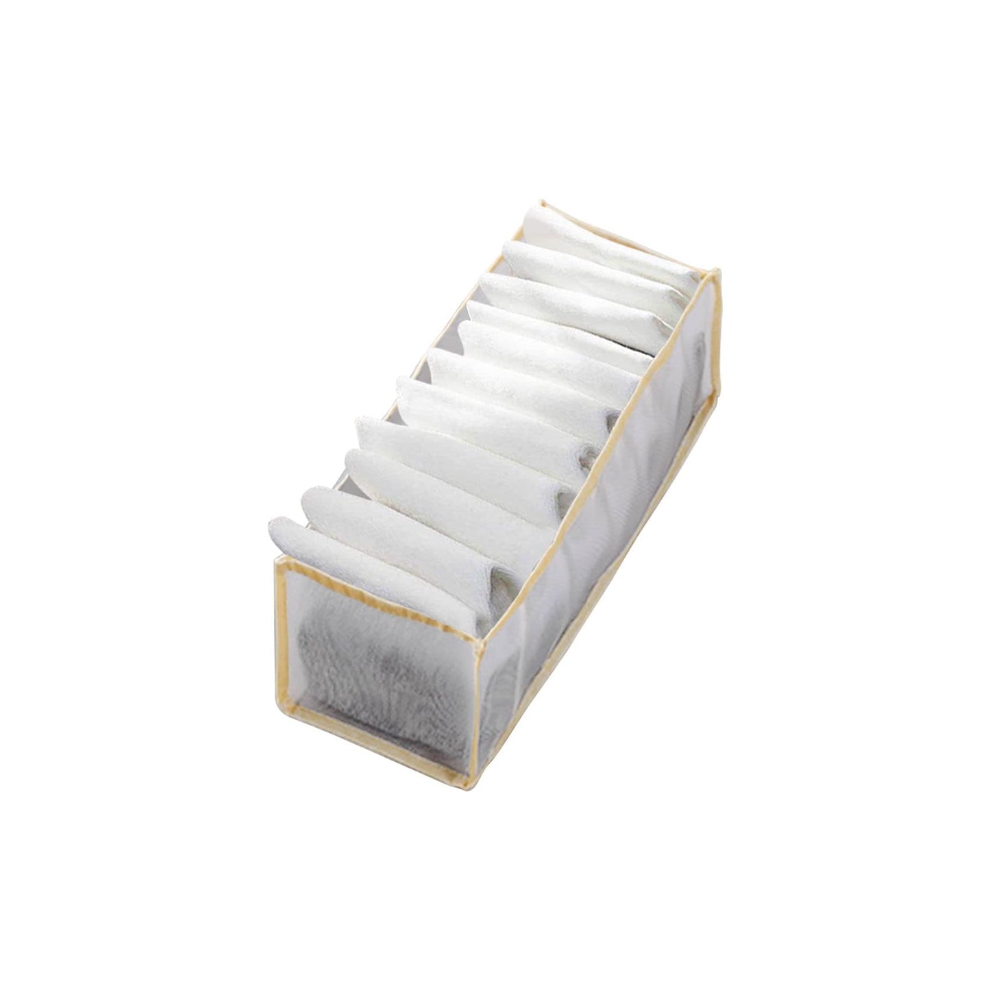 1 Pcs Wardrobe Storage Organiser, Underwear Storage Organiser, Compartment Boxes, 11 Cells Foldable Drawer for Sock, Bra, Belts (11 Cells)