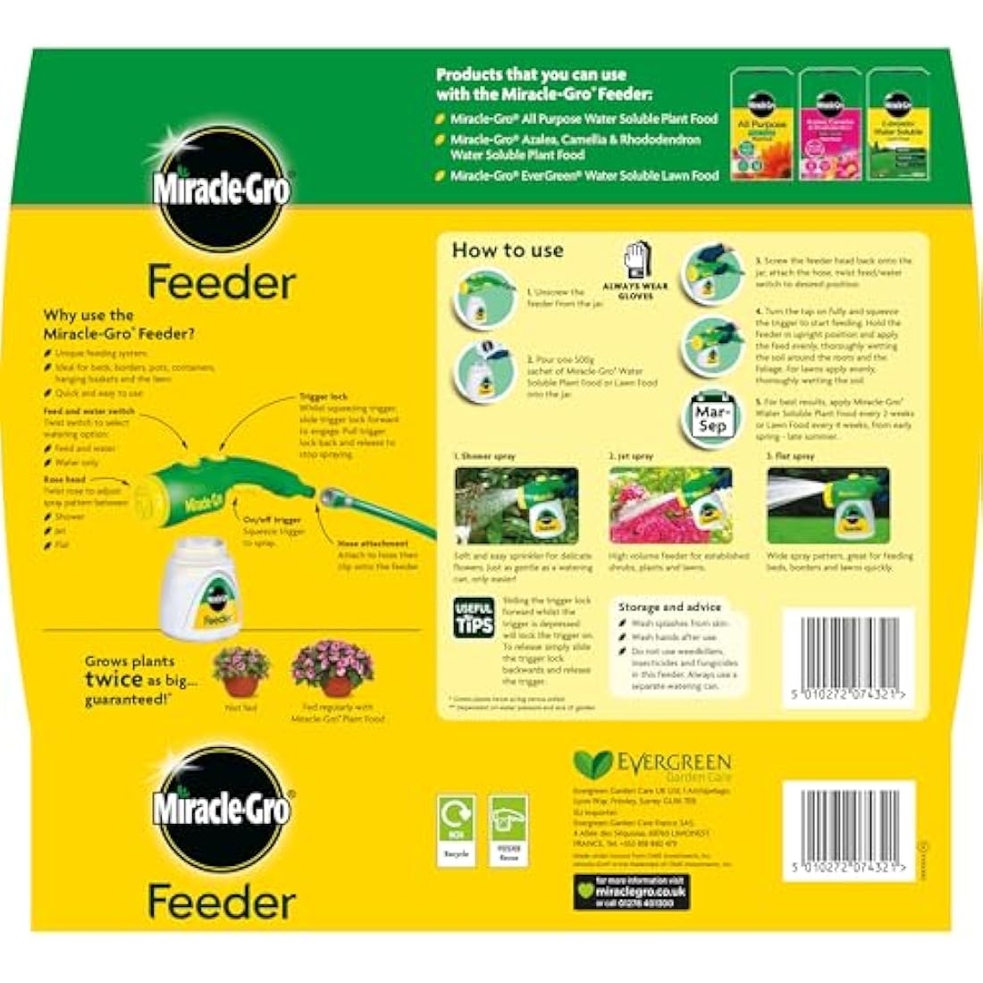 Miracle-Gro Feeder Unit, Connects Straight to a Garden Hose, use with Miracle-Gro All Purpose Soluble Plant Food