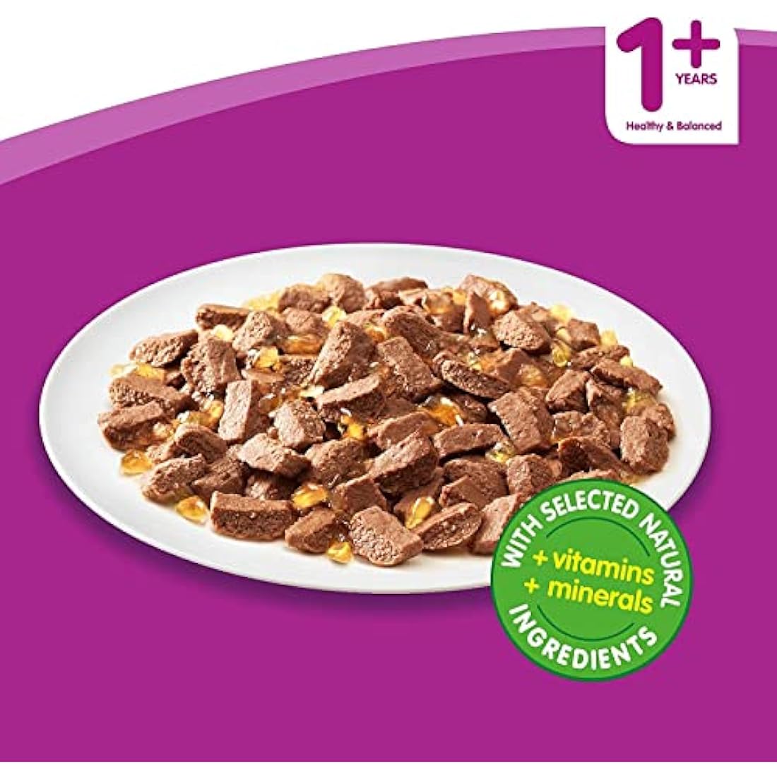 Whiskas Wet Cat Food Pouches, Delicious and Tasty Poultry Selection in Jelly, Suitable for Adult Cats Aged 1+, (40 x 100 g)