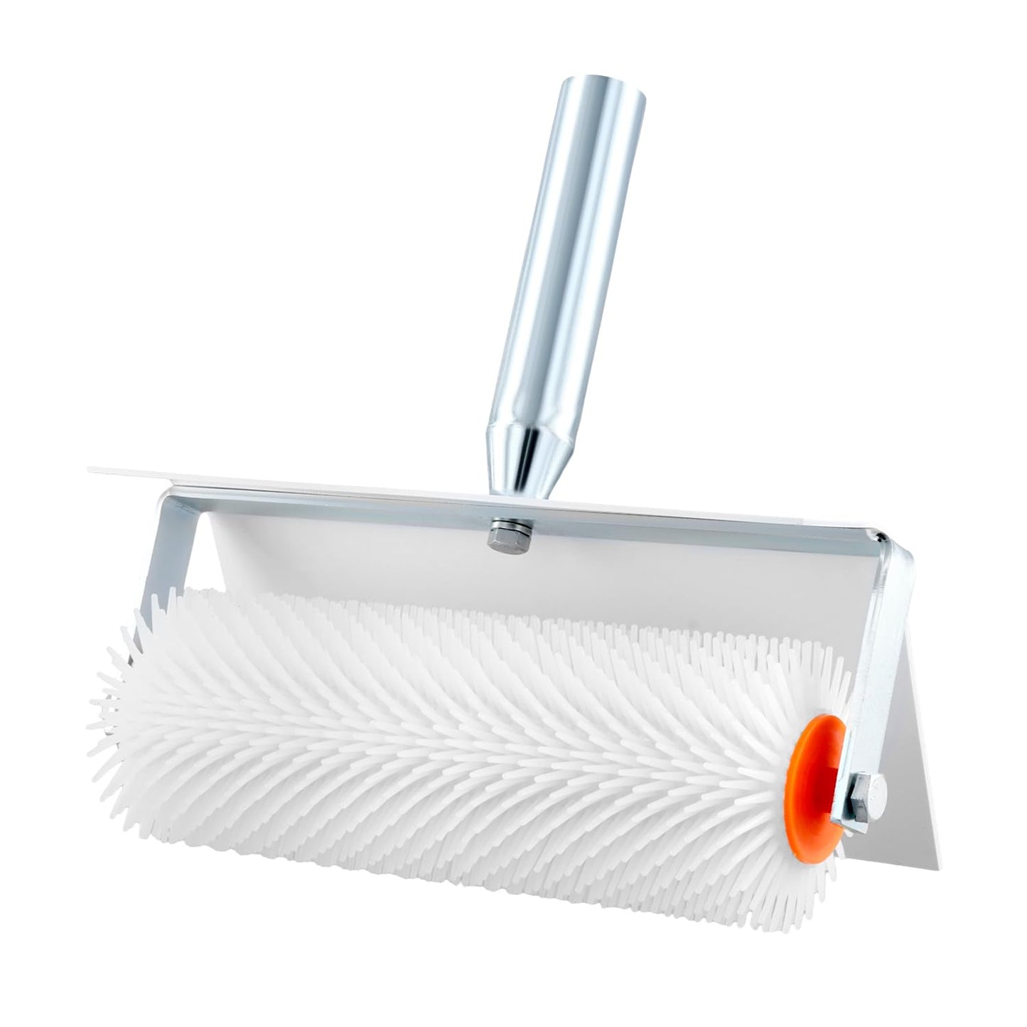 QWORK? Epoxy Floor Roller with Splash Guard ? 10" /250mm 1 Pack Spiked Roller, for Eliminating Bubbles and Ensuring Smooth Finishes ? Perfect for