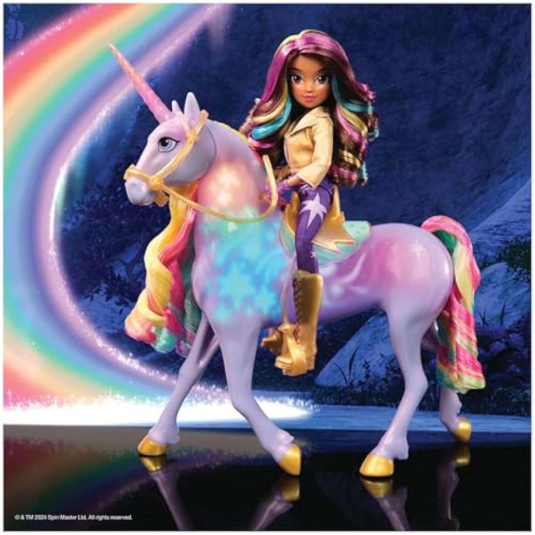 Unicorn Academy, Sophia & Interactive Rainbow Light-up Wildstar Unicorn Toy with Lights, Sounds and Music, Dolls and Unicorn Toys for Girls Aged 4 and up