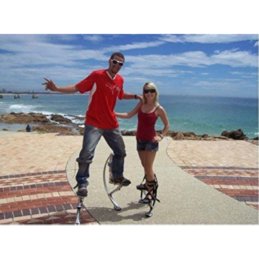 Skyrunner Kangaroo Shoes pogo Jumping stilts for Kids Child Youth weight load range 30-50kg Black
