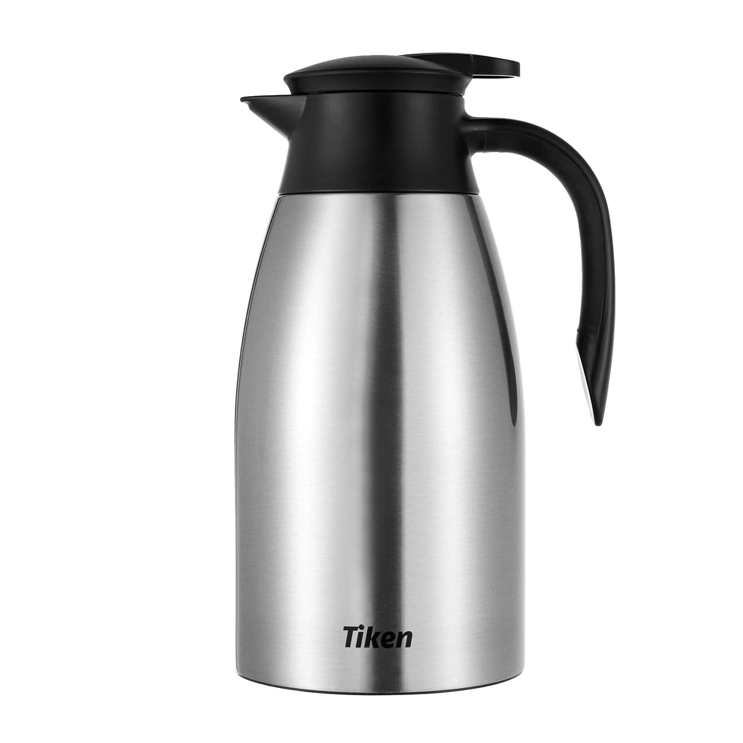 Tiken 2.5L Thermal Coffee Carafe Jug, Stainless Steel Insulated Vacuum Coffee Pot Flask for Tea Hot and Cold Drinks