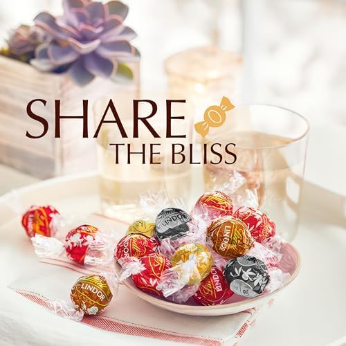 Lindt Lindor Assorted Chocolate Truffles Bag - Approx 80 balls, 1kg - Chocolate Truffles with a Smooth Melting Filling - Gift Present or Sharing Box - Easter, Birthday, Congratulations