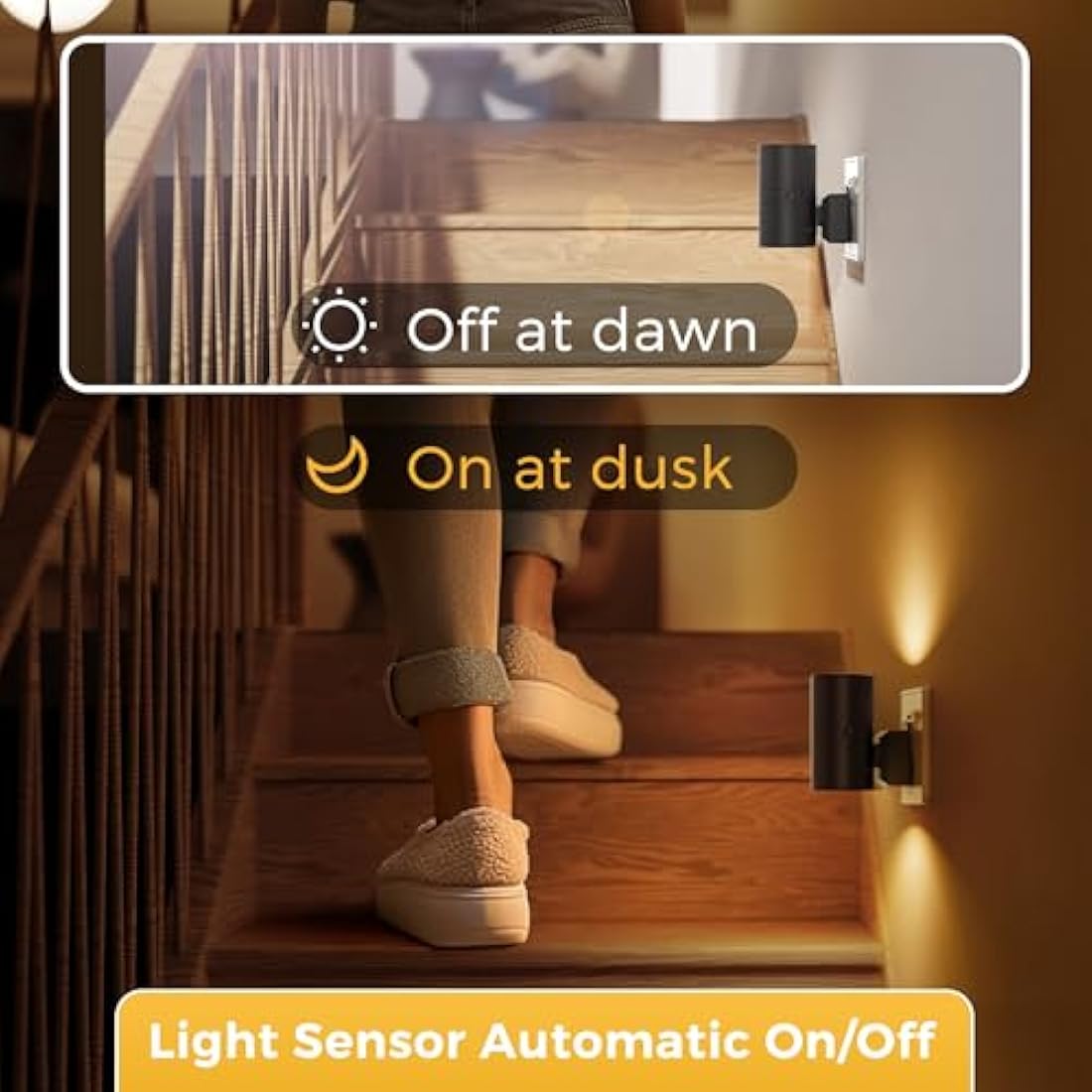 LOHAS-LED Night Light Plug in Wall, Plug in Night Light for Hallway, Dusk to Dawn Nightlight, Dimmable Nightlight 0-100LM, Warm White Light 3000K, Plug Light for Bedroom Bathroom Stair Toddler, 2 Pack
