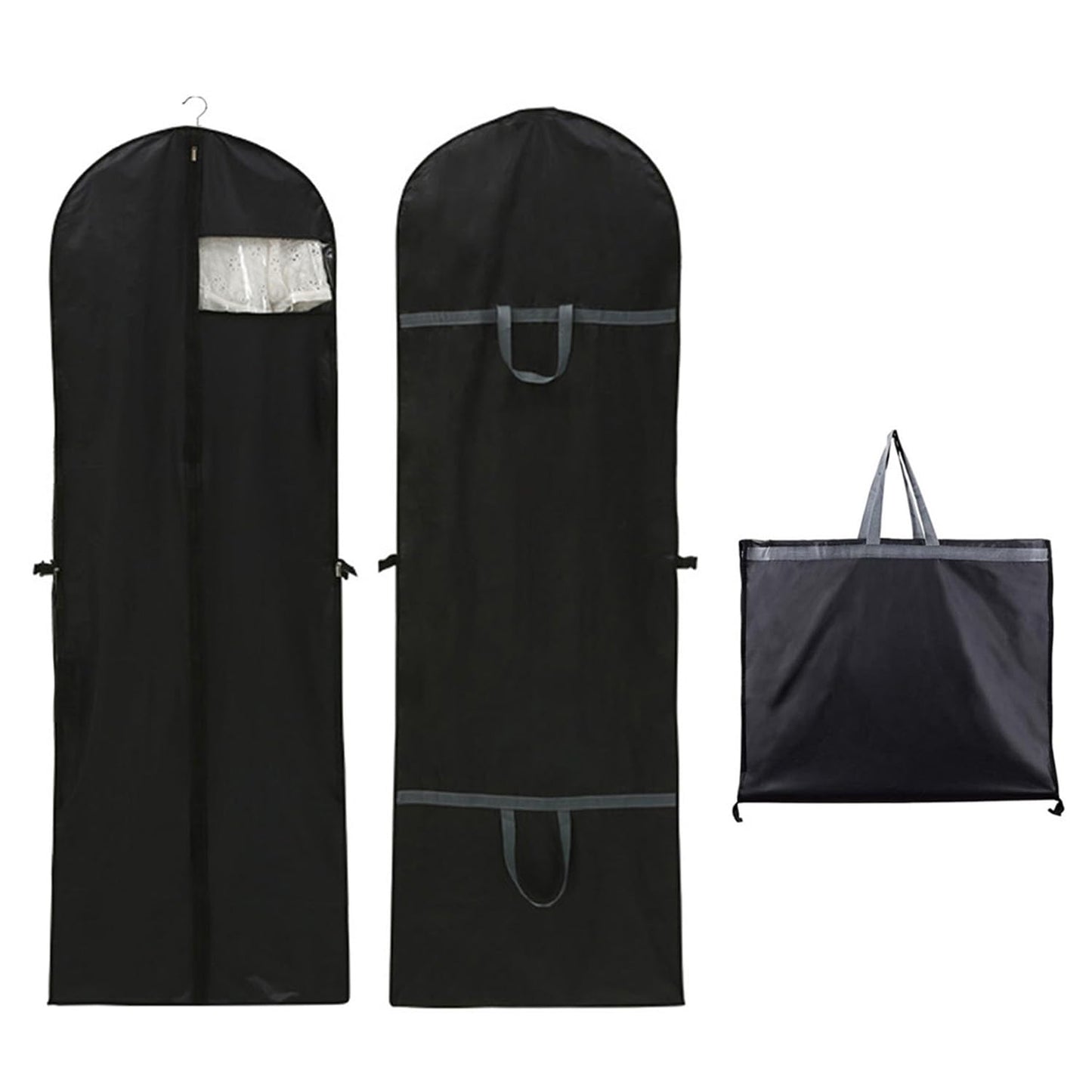 1 Pack Long Dress Covers Bag Dust Proof Clothes Covers Moth Proof Garment Bag Wedding Dress Bag Folding Long Coat Cover for Coat Gowns Dresses Shirts