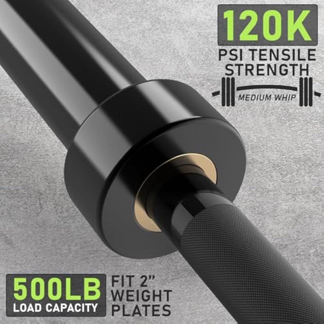 PhysKcal Olympic Barbell, 15kg/20kg Multipurpose Bar, 6.6ft/7.2ft Men's and Women’s Barbell for Weightlifting Powerlifting, 2 Inches Barbell Bar for Squat, Bench Press, Deadlift